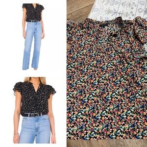 1. State Floral Flutter Sleeve Blouse